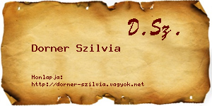 Dorner Szilvia névjegykártya