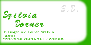 szilvia dorner business card